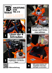 LED Scheinwerfer für KTM EXC/EXC-F/Freeride 2017-2023 / SMC/R 19-23 mit E-Prüfzeichen Eintragungsfrei/Straßenzulassung