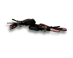 LED Mini-Blinker (M8, 8 mm) – Schwarz mit Smoked Glass